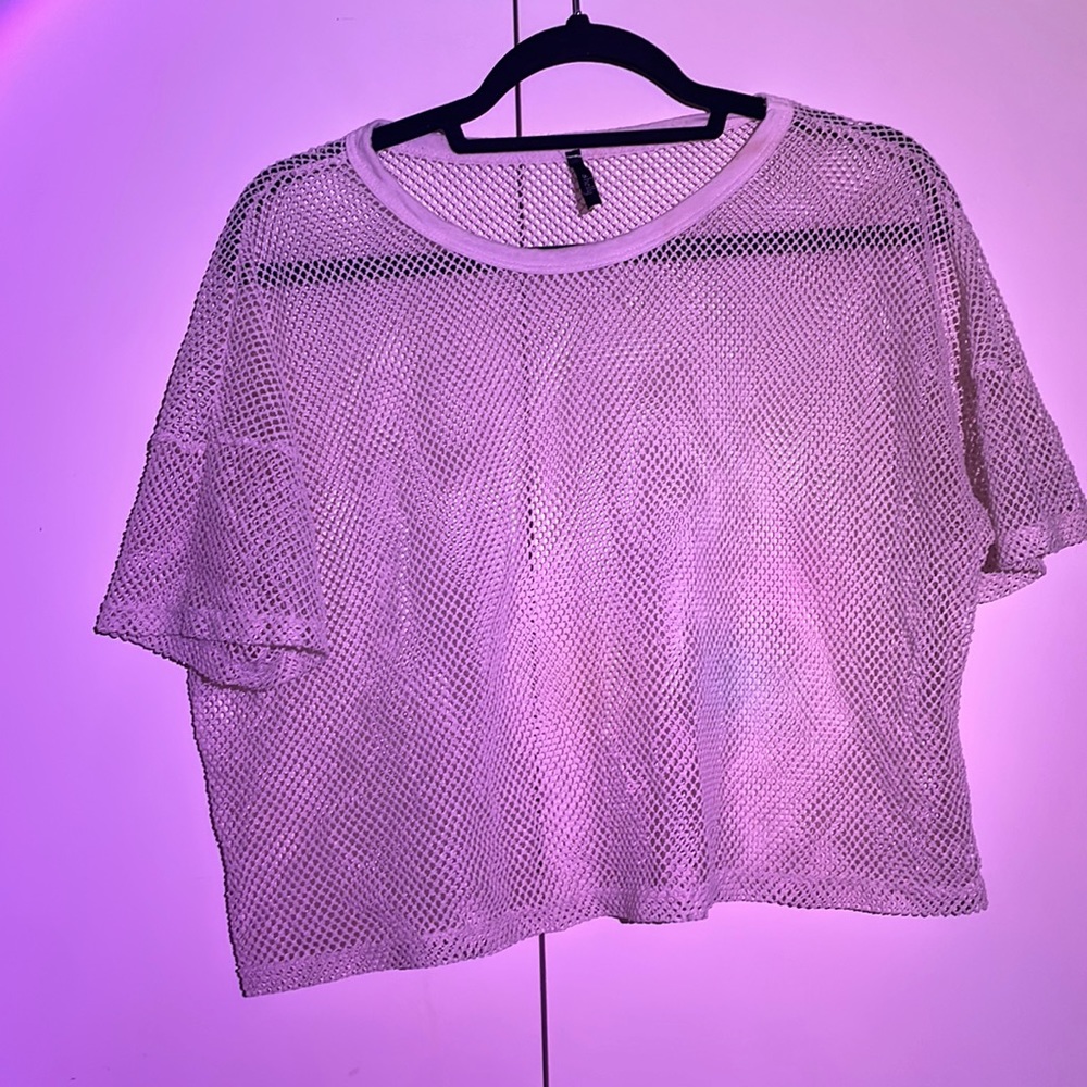 White mesh top